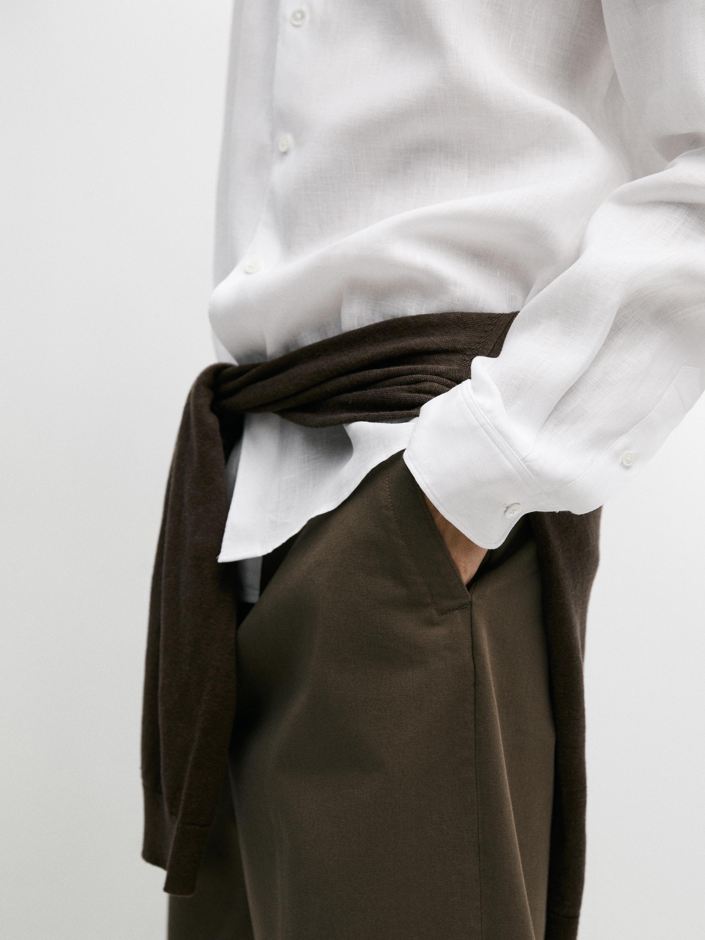 Extra fine regular fit linen shirt
